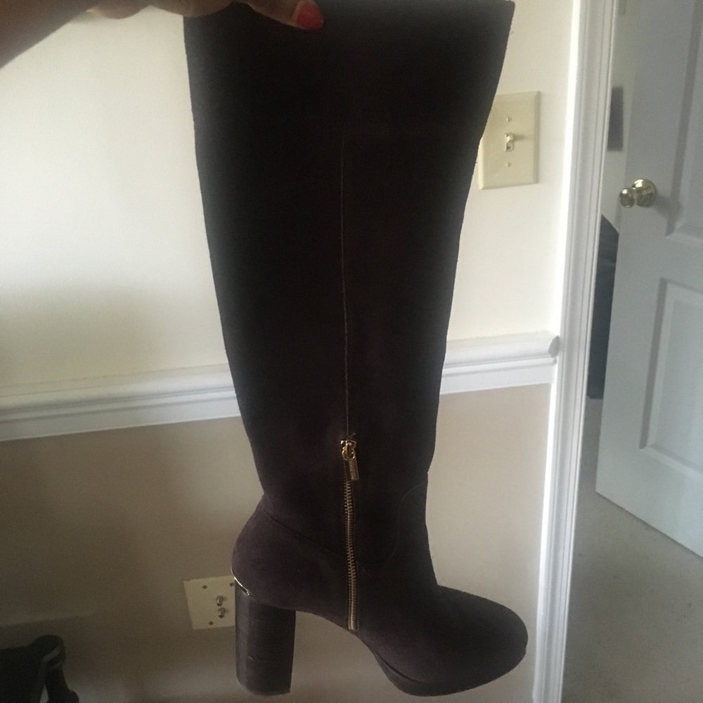 Suede tall slouch boot